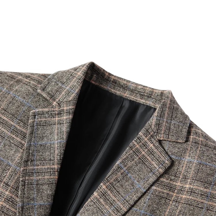 Blazer Masculino em Lã Quadriculado Montvani MV031