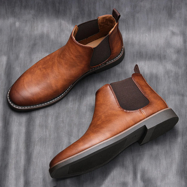 Bota Chelsea Masculina de Couro Montvani MV281