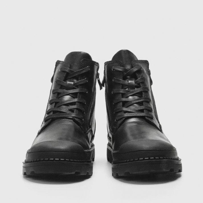 Bota Coturno em Couro Masculino Montvani MV295