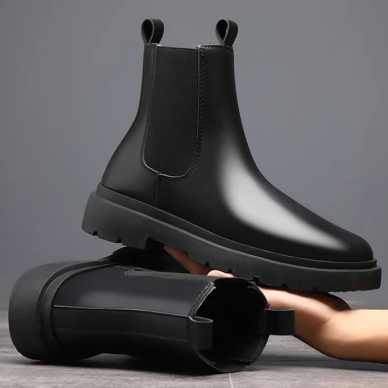 Bota Masculina Chelsea em Couro Montvani MV043