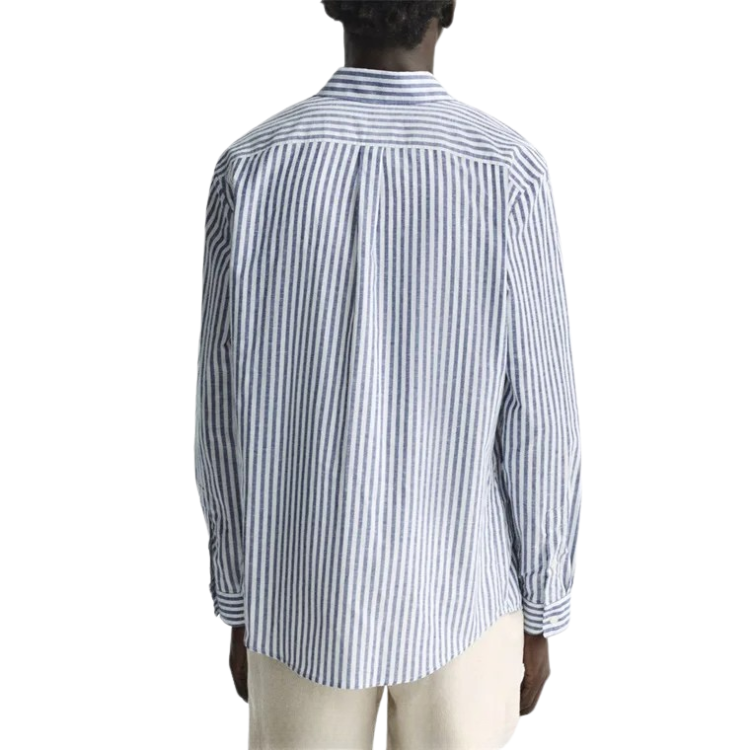 Camisa Masculina em Linho Listrada Montvani MV358