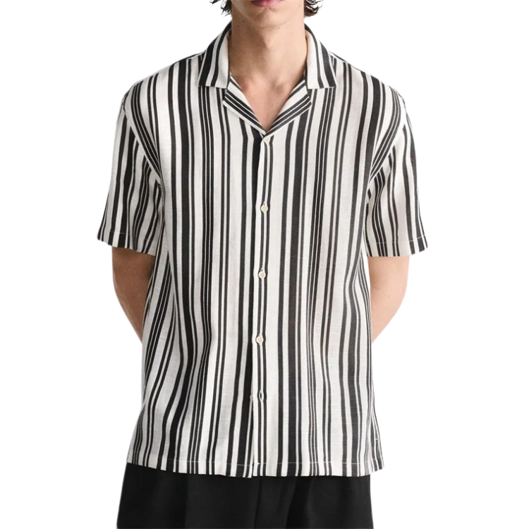 Camisa Masculina em Linho Listrada Montvani MV359