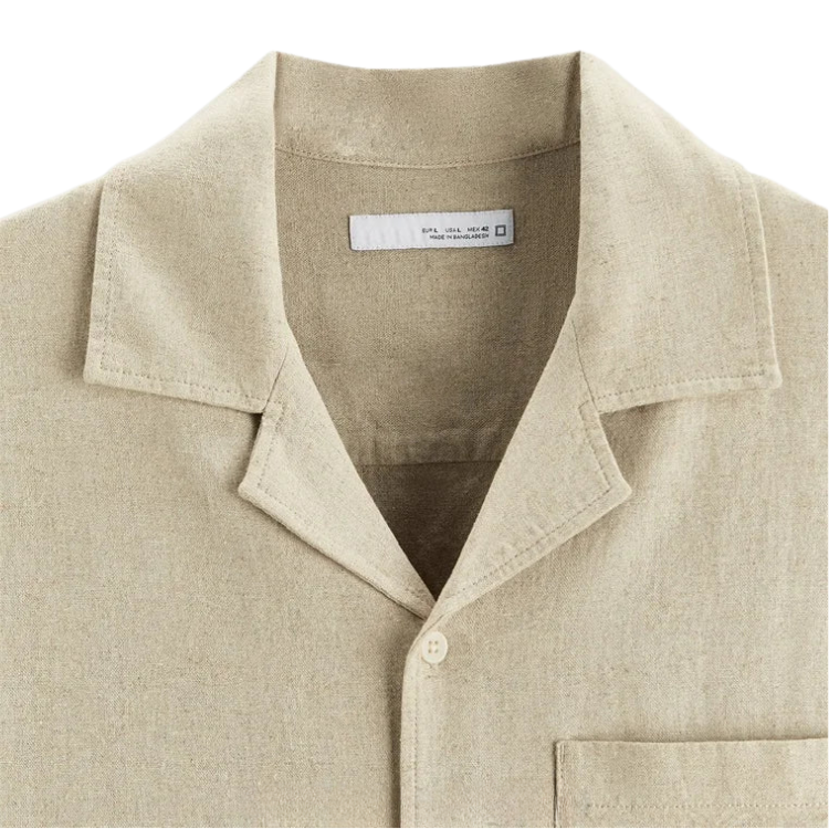 Camisa Masculina em Linho Relaxed Fit Montvani MV360