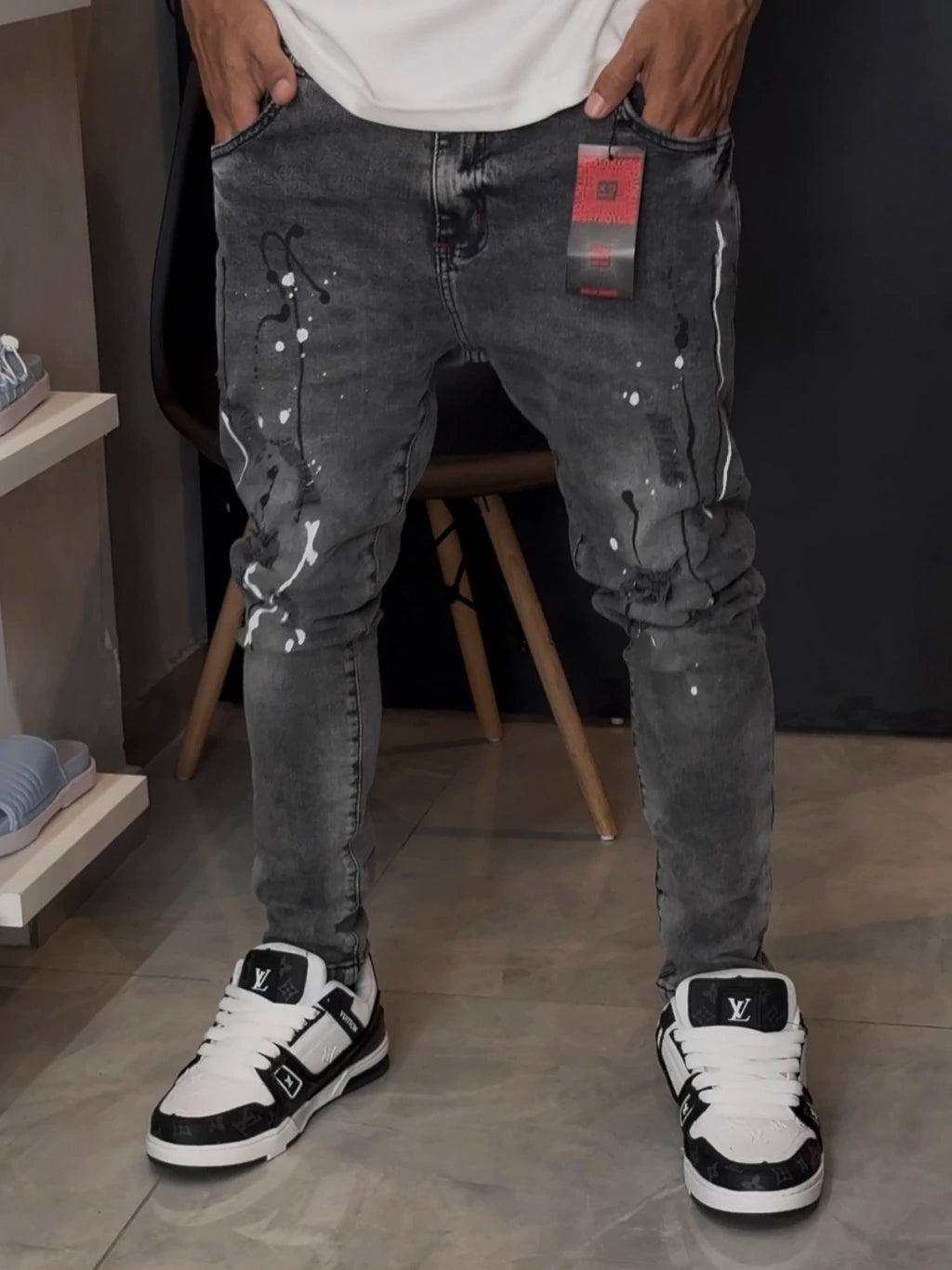 Calça Jogador Cinza Brow Jeans