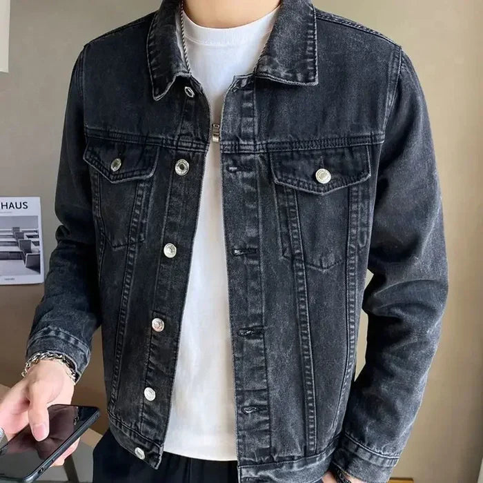 Jaqueta Jeans Masculina com Botões Ferrutini FRT151
