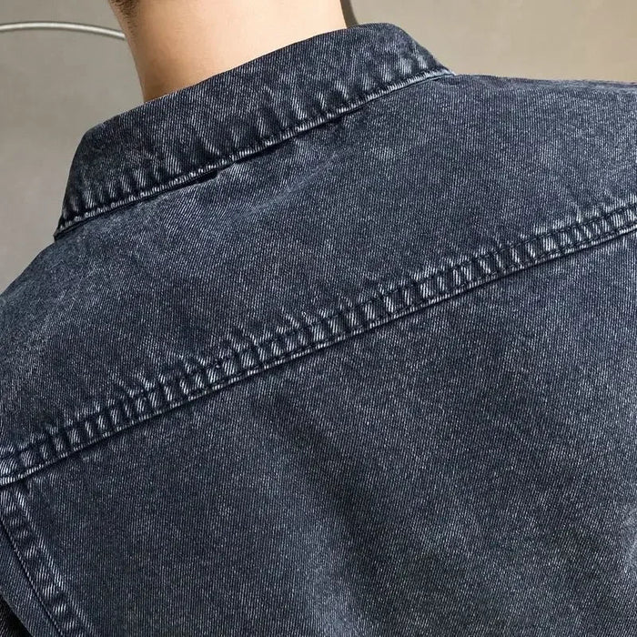 Jaqueta Jeans Masculina com Botões Ferrutini FRT151