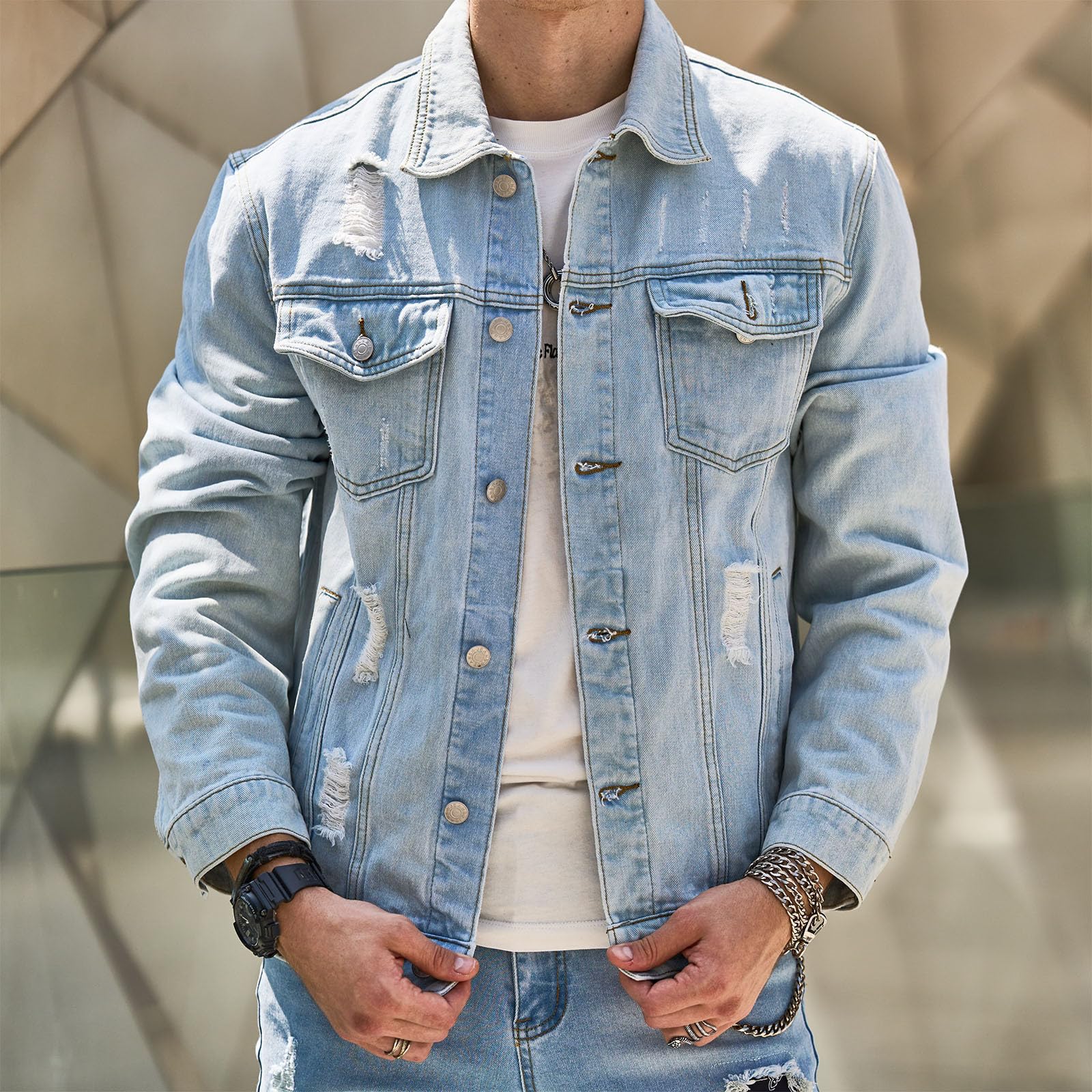 Jaqueta Jeans Masculina Ferrutini FRT148