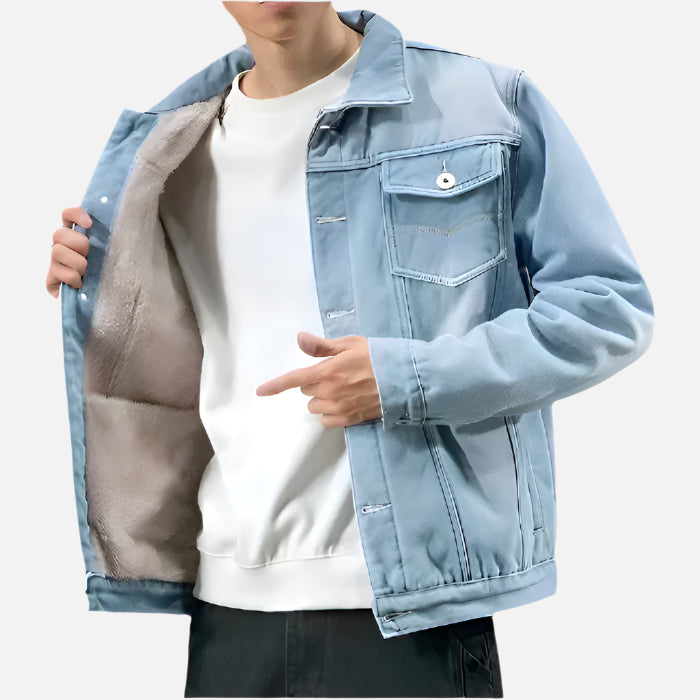 Jaqueta Masculina Jeans Acolchoado Ferrutini FRT186