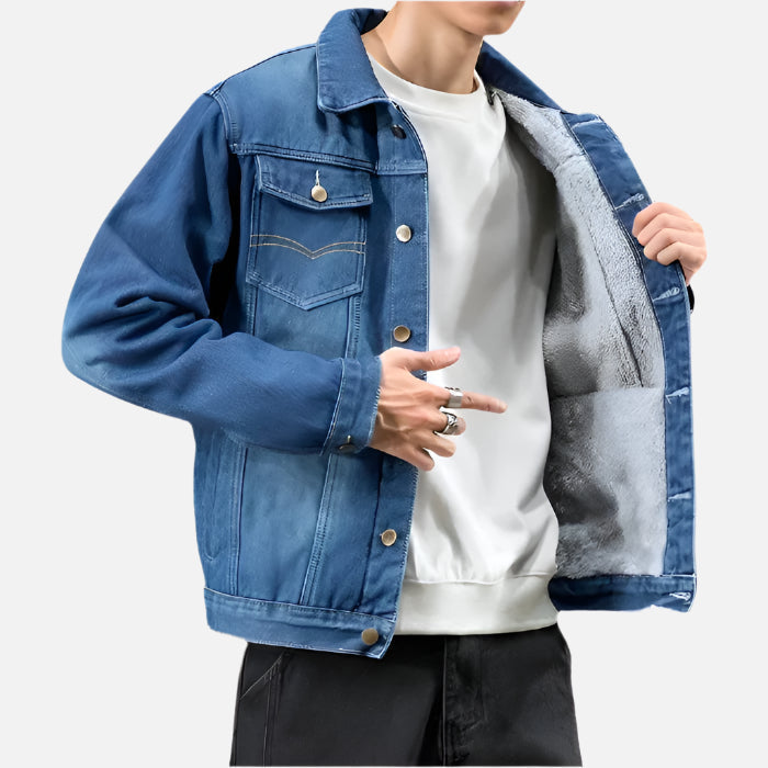 Jaqueta Masculina Jeans Acolchoado Ferrutini FRT186