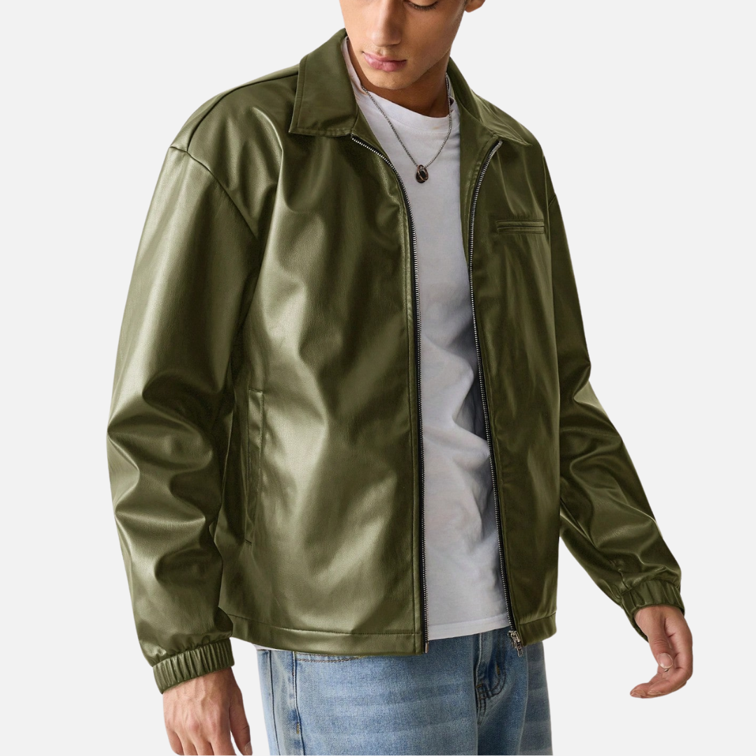 Jaqueta de Couro Masculina Ferrutini FRT817
