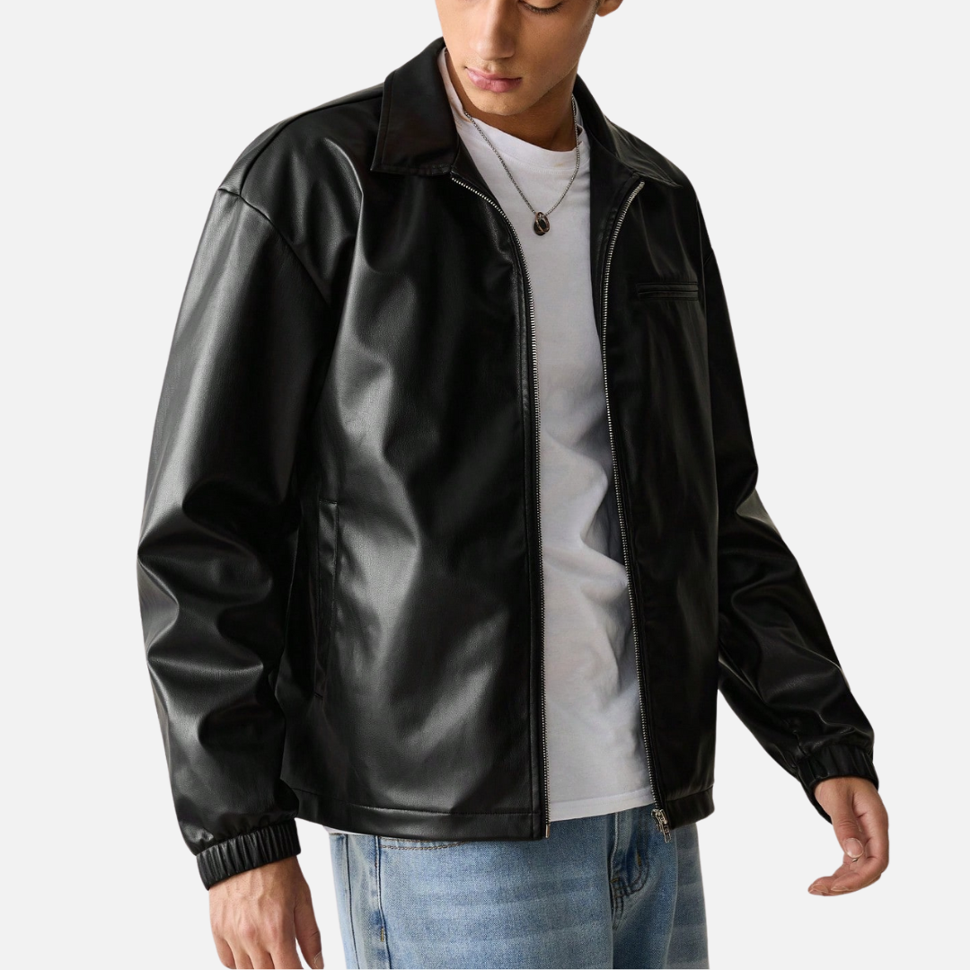 Jaqueta de Couro Masculina Ferrutini FRT817