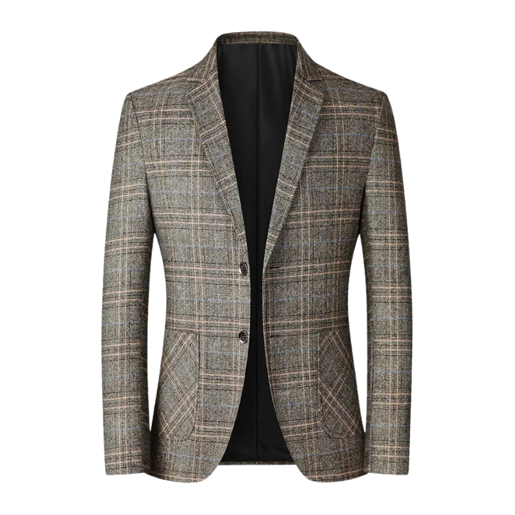 Blazer Masculino em Lã Quadriculado Montvani MV031