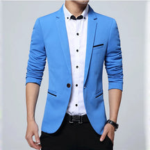 Blazer Masculino Slim Fit em Algodão Montvani MV186