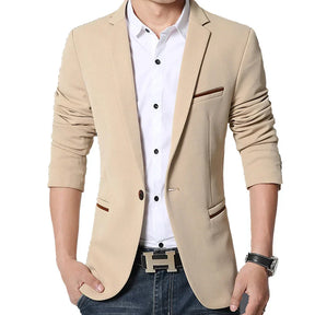 Blazer Masculino Slim Fit em Algodão Montvani MV186