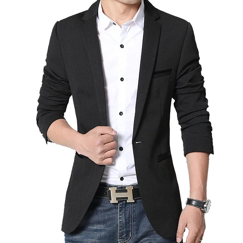 Blazer Masculino Slim Fit em Algodão Montvani MV186
