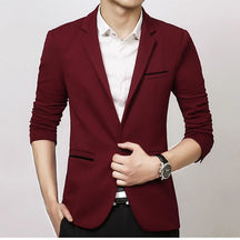 Blazer Masculino Slim Fit em Algodão Montvani MV186