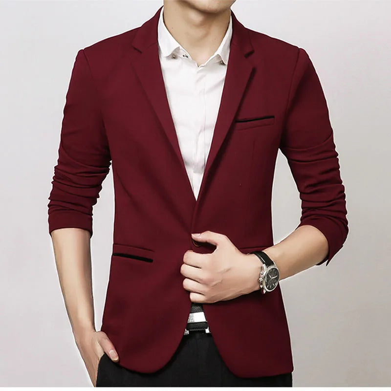 Blazer Masculino Slim Fit em Algodão Montvani MV186