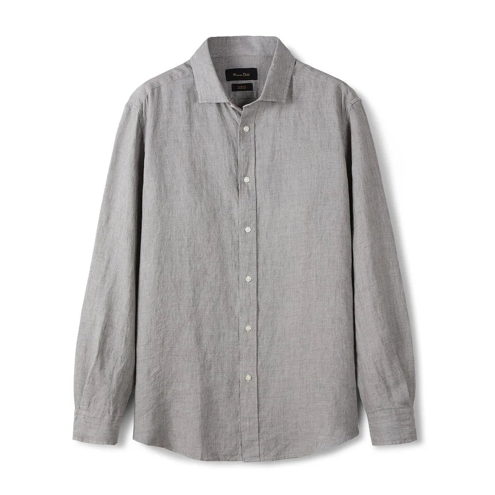Camisa de Linho Lisa Masculina Montvani MV347