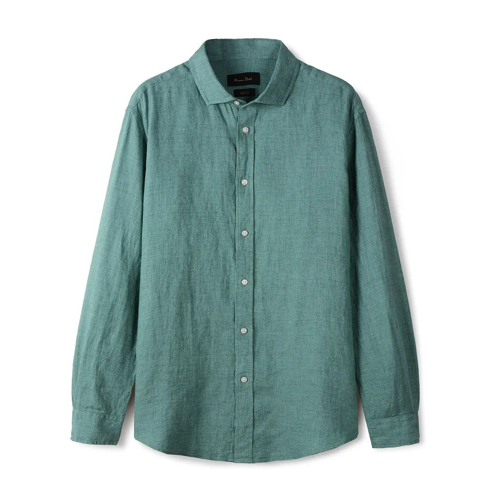 Camisa de Linho Lisa Masculina Montvani MV347