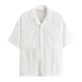 Camisa Masculina com Contraste em Linho Montvani MV361