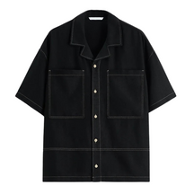 Camisa Masculina com Contraste em Linho Montvani MV361
