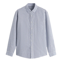Camisa Masculina em Linho Listrada Montvani MV358