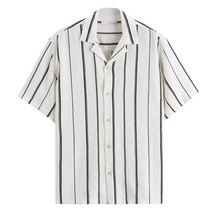 Camisa Masculina em Linho Listrada Montvani MV359