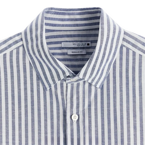Camisa Masculina em Linho Listrada Montvani MV358