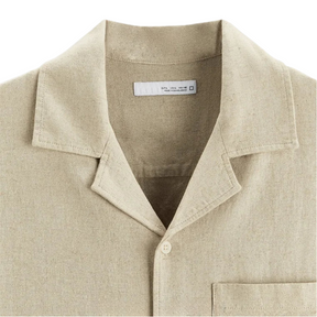 Camisa Masculina em Linho Relaxed Fit Montvani MV360