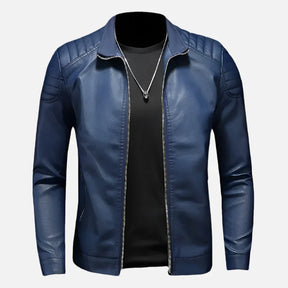 Jaqueta de Couro Motociclista Masculina Ferrutini FRT161