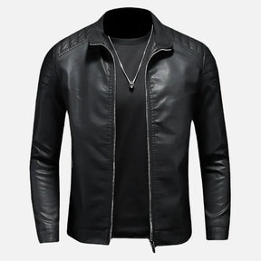 Jaqueta de Couro Motociclista Masculina Ferrutini FRT161