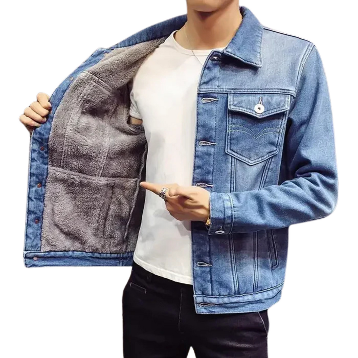 Jaqueta Jeans Masculina Ferrutini FRT114