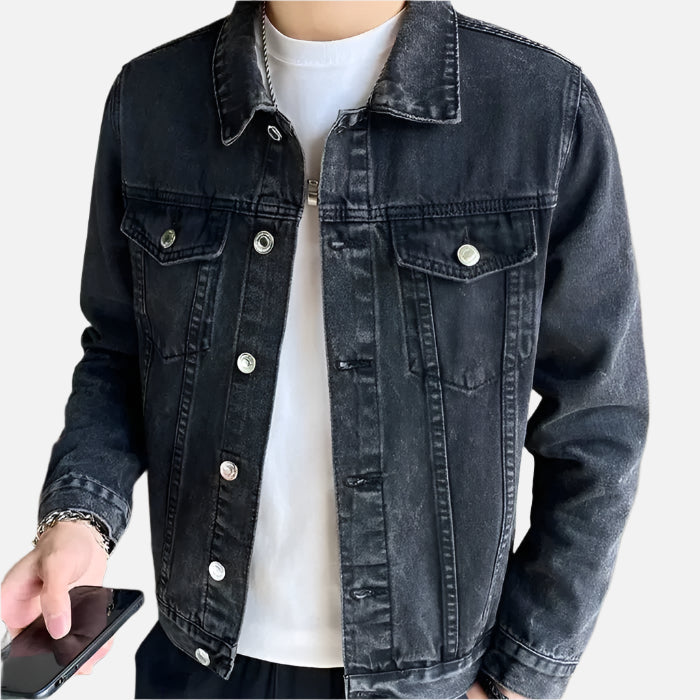 Jaqueta Jeans Masculina com Botões Ferrutini FRT151