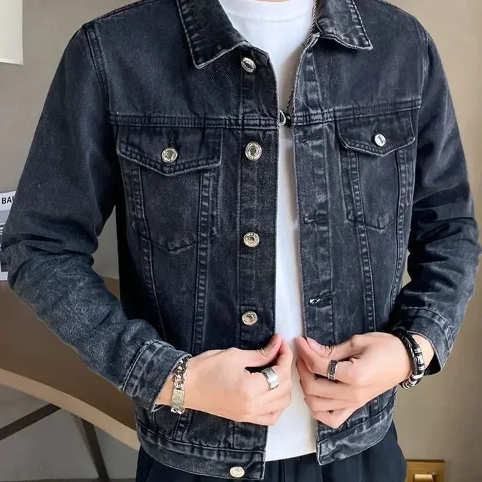 Jaqueta Jeans Masculina com Botões Ferrutini FRT151