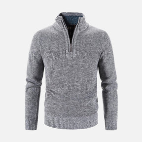 Suéter Masculino Gola Bordado Meio Zíper Ferrutini FRT234