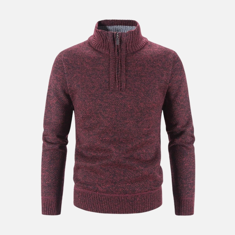 Suéter Masculino Gola Bordado Meio Zíper Ferrutini FRT234